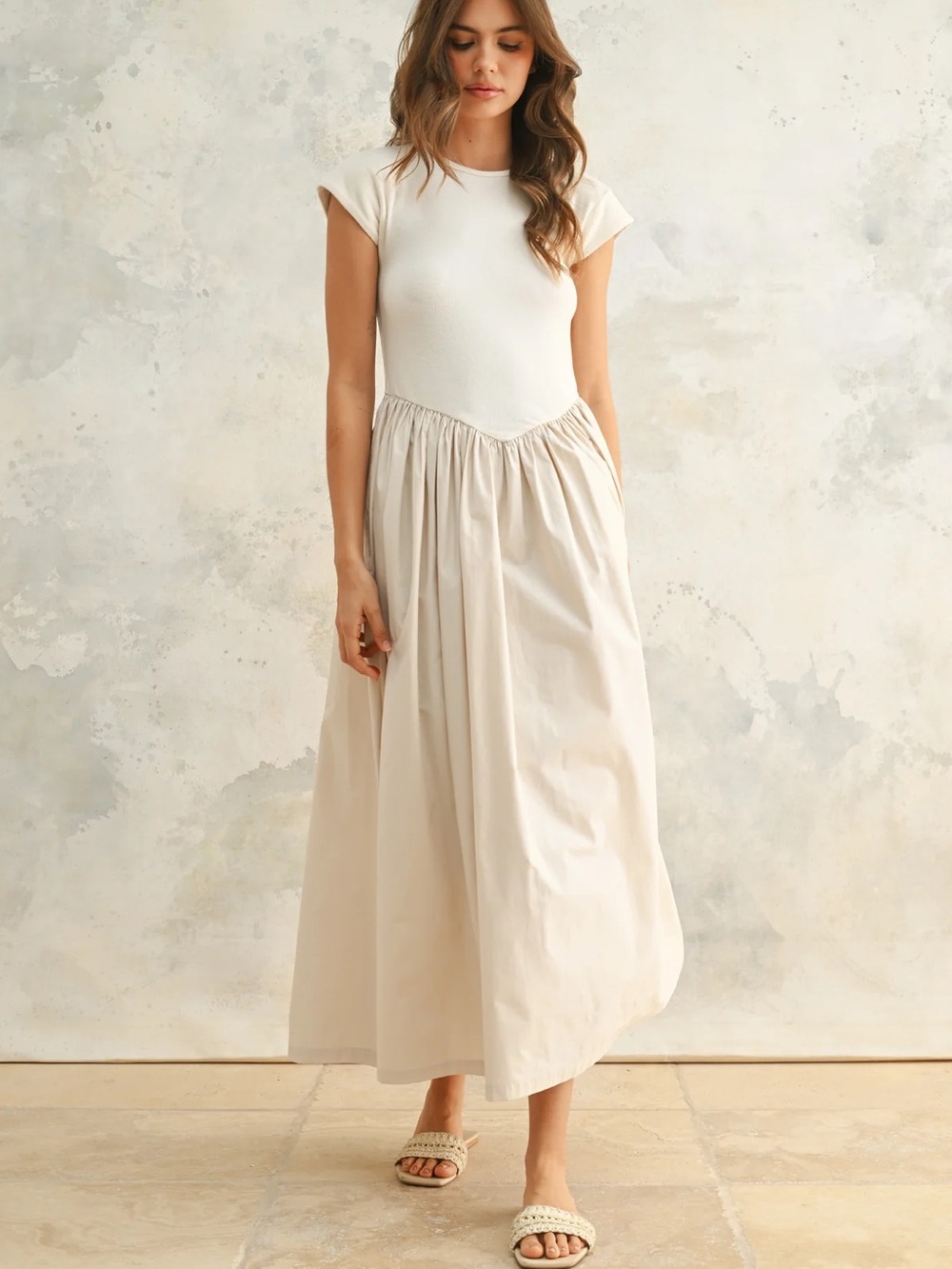 Miou Muse Rib&Woven Dress